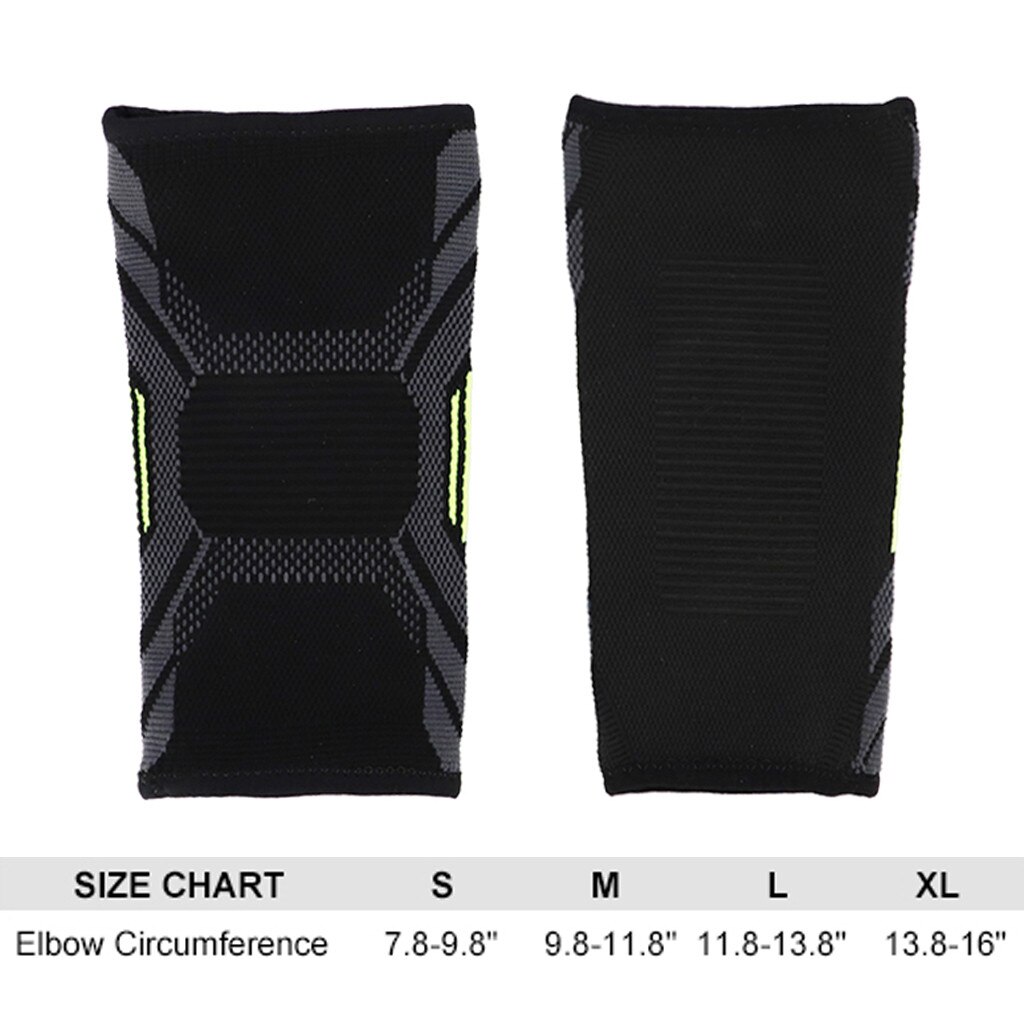 Ellenbogenschützer Für Sport – Schwarz, Elastisch, Aus Baumwolle/Nylon/Spandex, Größe 21 X 12 Cm – Für Fitness, Outdoor & Training