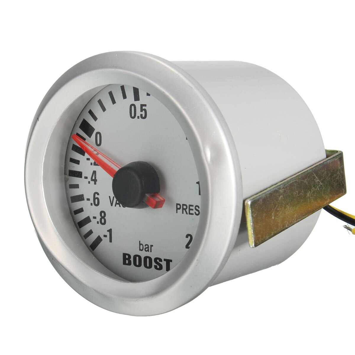 12V Auto Gauge 2 "52Mm Bar Boost Gauge -1 ~ 2 Bar Vacuüm Druk Meter Blauw licht Zwart Velg Turbo Druk Meting