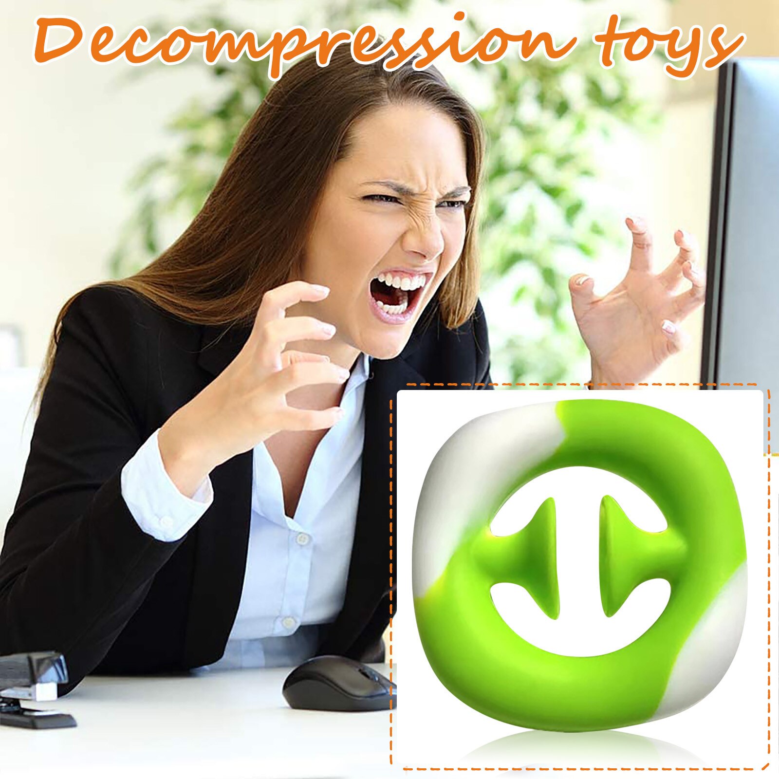 Fidget Toys Snap Hand Grab Antistress Toy Silicone Stress Relief Spinner Reliever For Adults Calming Simple Dimple Party D08