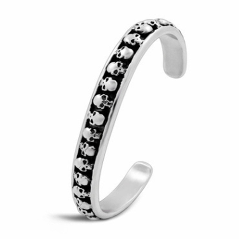 Punk Schedel Roestvrij Stalen Armband Voor Man Open Armband Sieraden