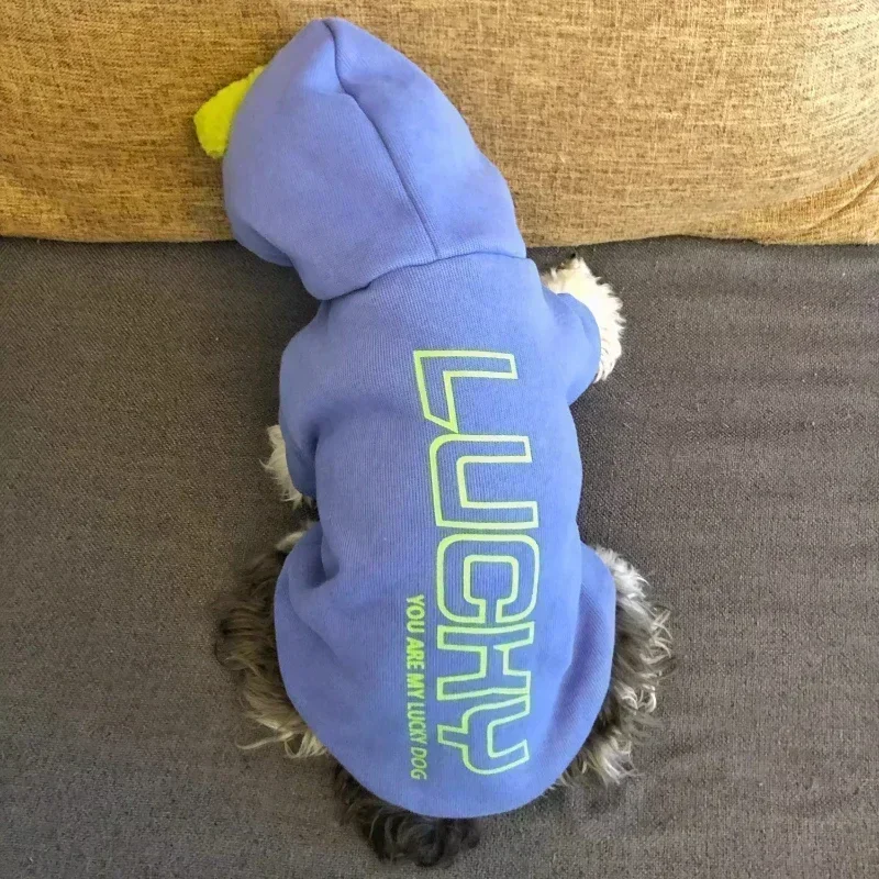 Winter Pet Dog Sweatshirt Clothes for Small Medium Dogs Warm Fleece Zipper Dog Hoodies Chihuahua French Bulldog Jacket
