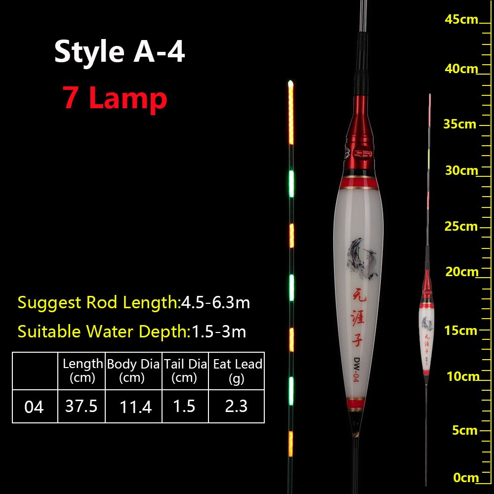 Fishing Float Special Light LED Luminous Floats High Brightness Fishing Bobbers High Sensible Electronic Float Fishing accessory: Style A-4