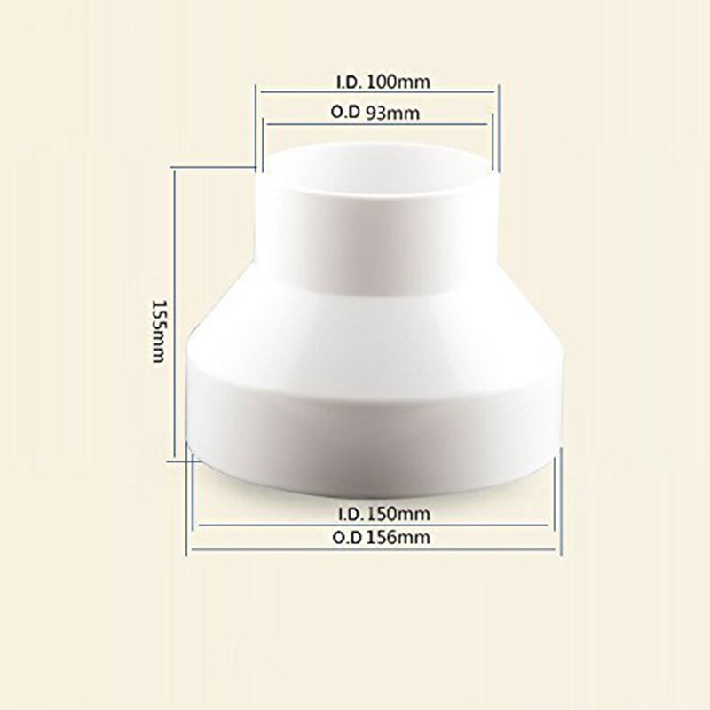 Hon &amp; Guan-reductor de conducto recto y adaptador de aumento, Conector de tubo, Ventilación de refrigeración de calefacción en línea para ventilación de tubería de ventilador con conductos