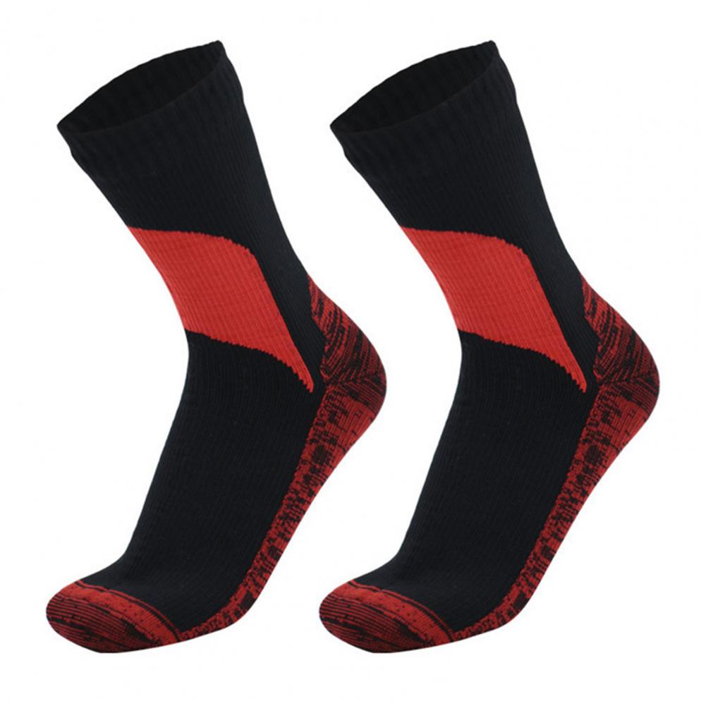 1 Pair Wading Socks Comfortable Waterproof Socks Elastic Cozy Women Men Winter Warm Mid-Tube Socks for Climbing