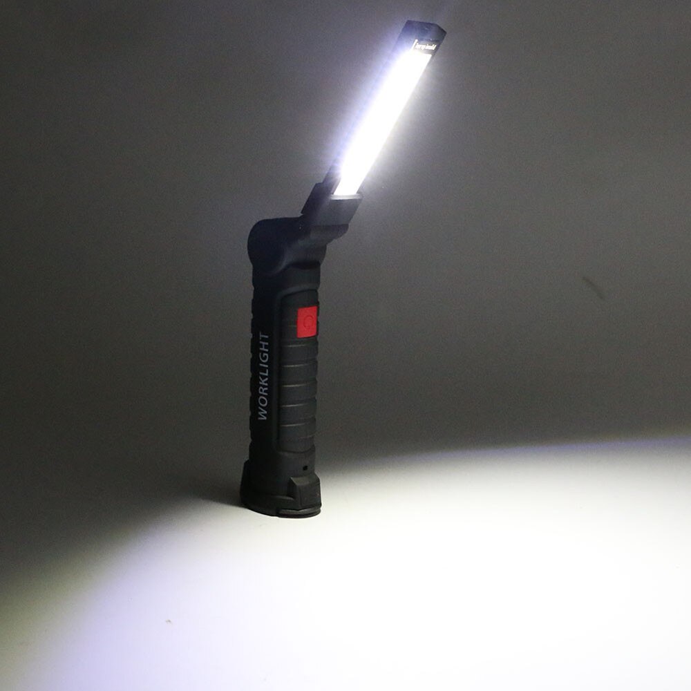 Arbejdslys lommelygte cob + led genopladelig magnetisk fakkel fleksibel inspektionslampe trådløst bærbart batteri arbejdslys 14.5*4.7cm