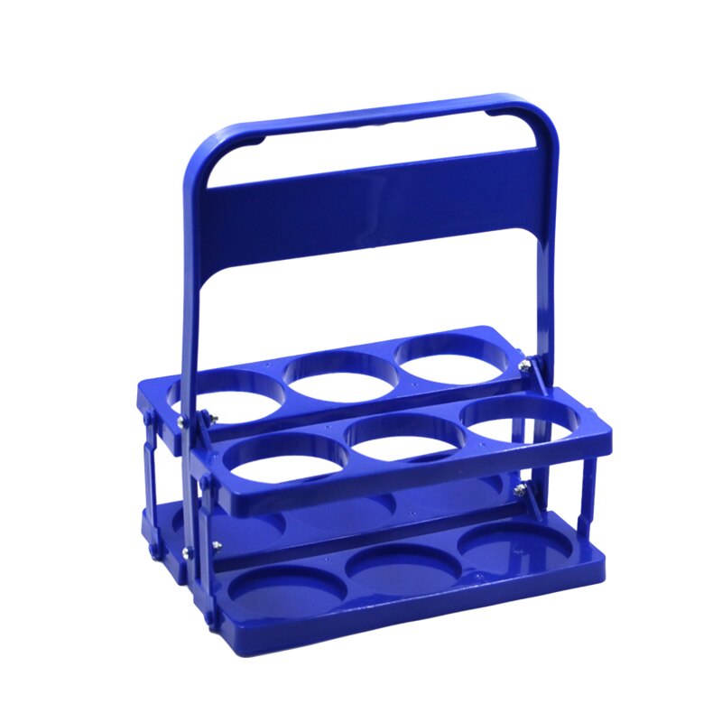 Reusable 6 Pack Beer Bottle Carrier Drink Caddy Holder Holding Container Durable Bar Liqueur Wine Beer Rack Basket Cup Organizer: Blue