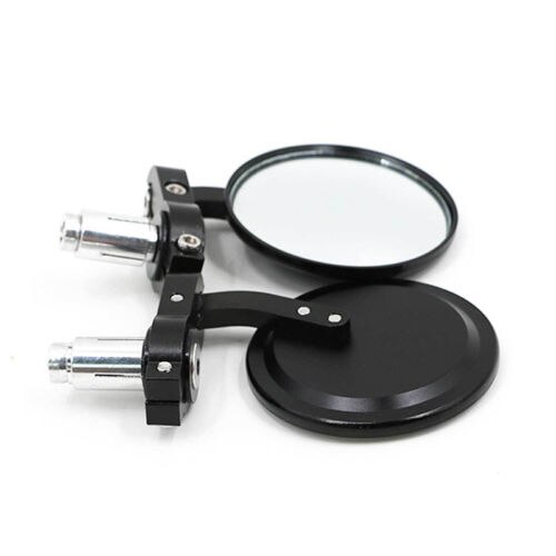 Vehemo Black 22mm Side Mirrors Rearview Mirror Motorcycle High Definition Accessories Rearview Driving Safety
