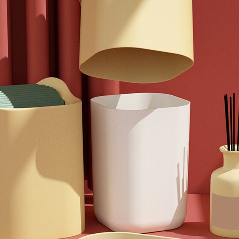 Mini Small Waste Bins Desktop Garbage Basket Home Table Plastic Trash Can Office Supplies Dustbins Sundries Barrel Box