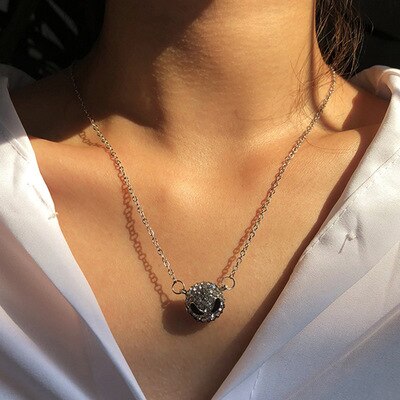 Eenvoudige damesdecoratie sleutelbeenketting kleine duivel spook creatieve carnaval halloween ketting vrouwelijke ketting sieraden