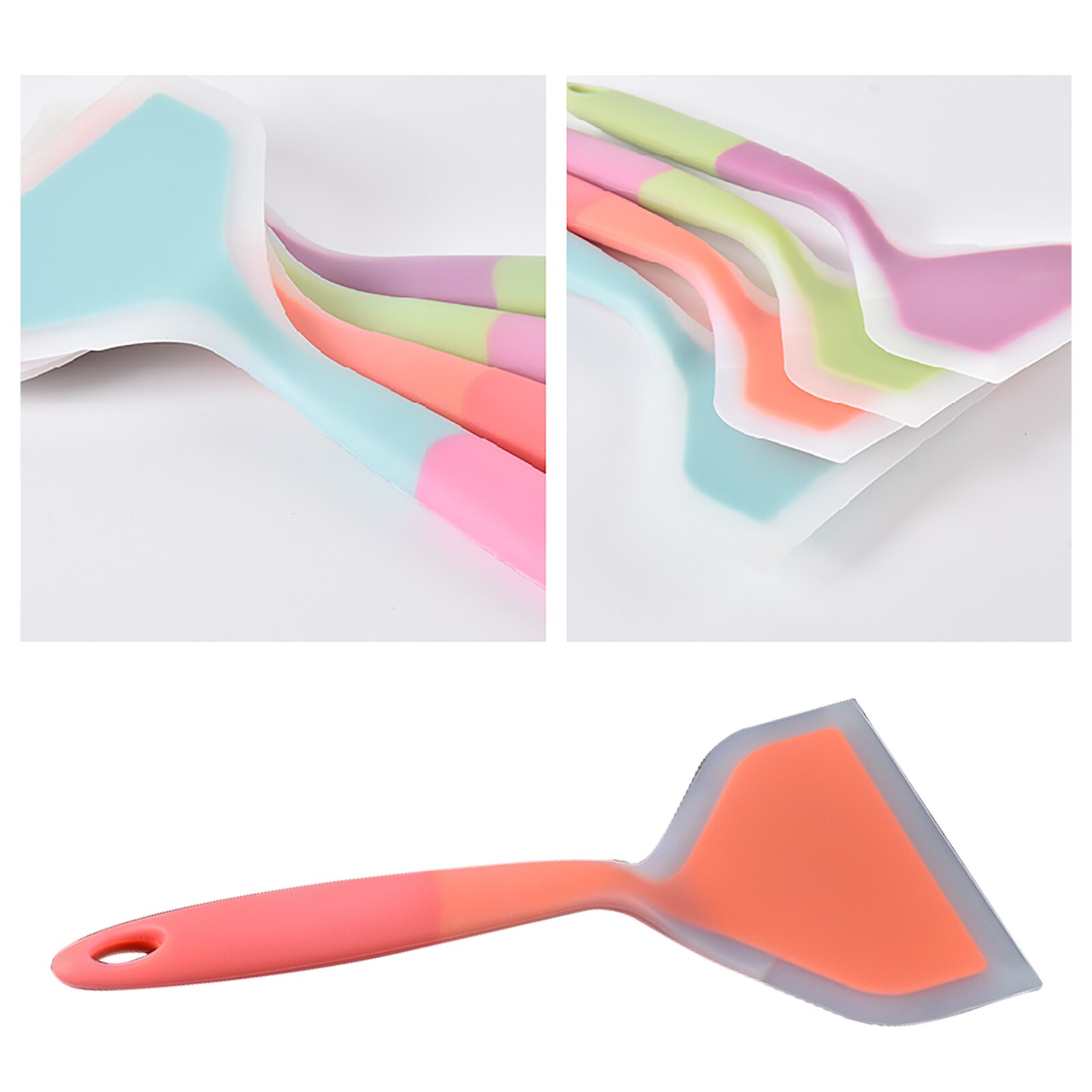 Silicone Spatula Food-Grade Safe Spatula Turner Nonstick Kitchen Utensils Spatula Versatile Tools for Cooking Baking Mixing