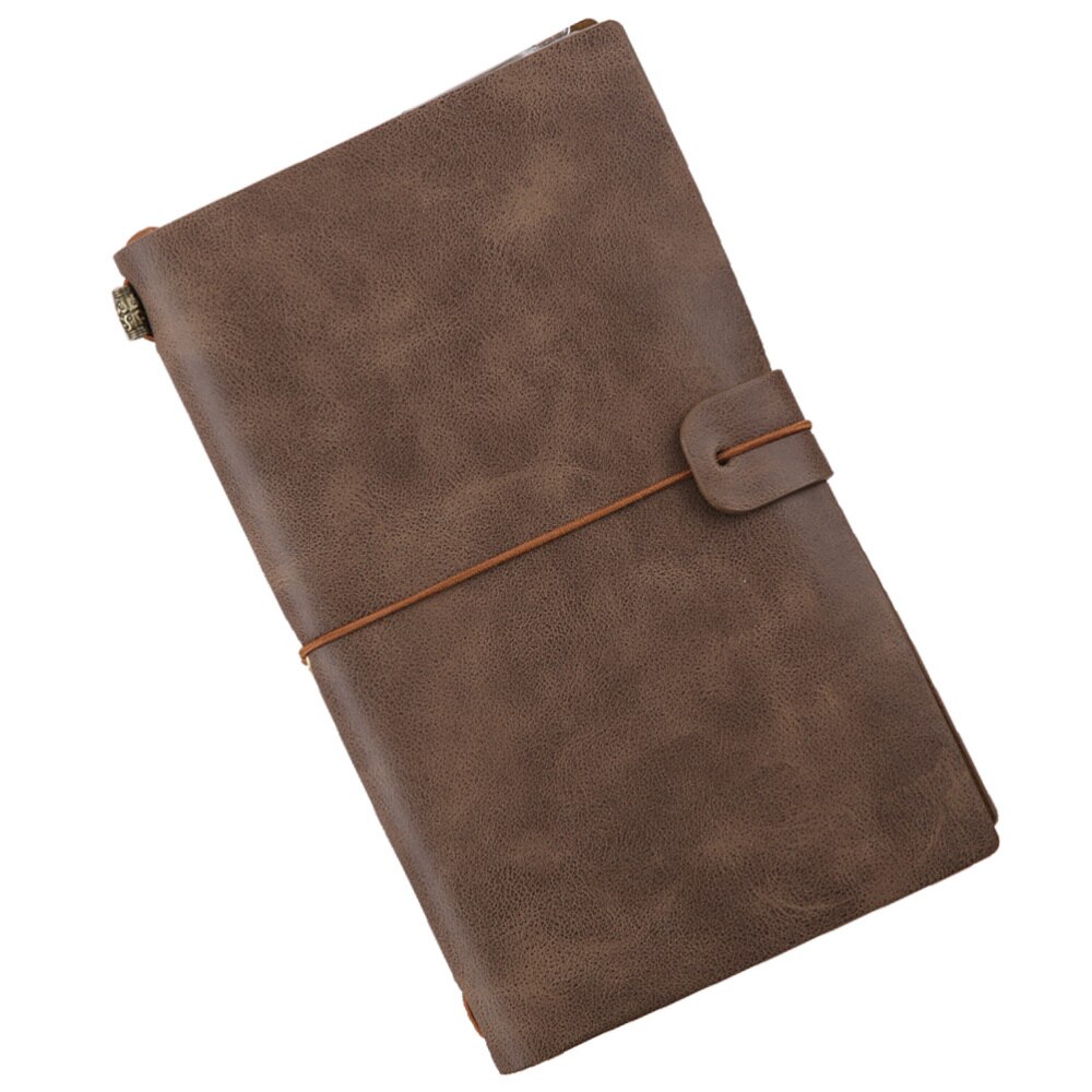 Leather Journal Writing Notebook A6 PU Leather Bound Daily Notepad for Men 76 Pages (Brown): Coffee