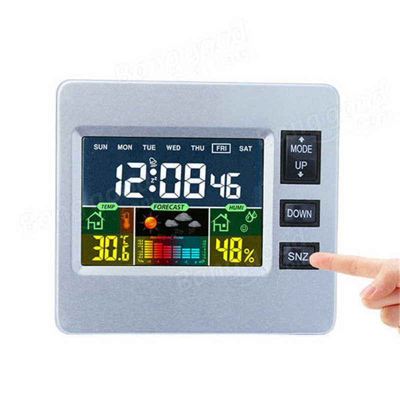Loskii dc -07 smart home digital temperatur hygrometer alarm vejrudsigt tendenser kalender funktion smart ur