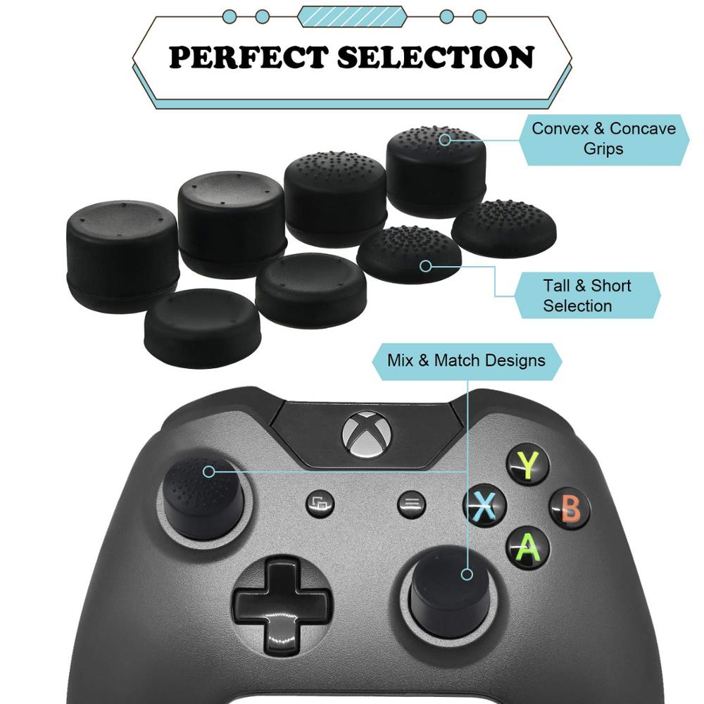 8pcs Gamepad Antislip Thumb Stick Grips Thumbsticks Joystick Cap For PS4/PS3/Switch Pro/Xbox one/360/Wii U/PS2 Controlle