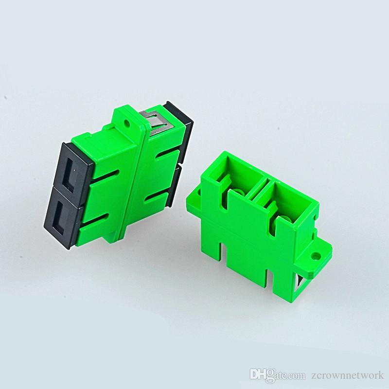 Sc/apc duplex sm fiber optic connector, telecom grade adapter, coupler flange adapter