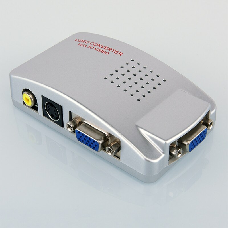VGA to AV RCA S-Video Converter Adapter Box DAC