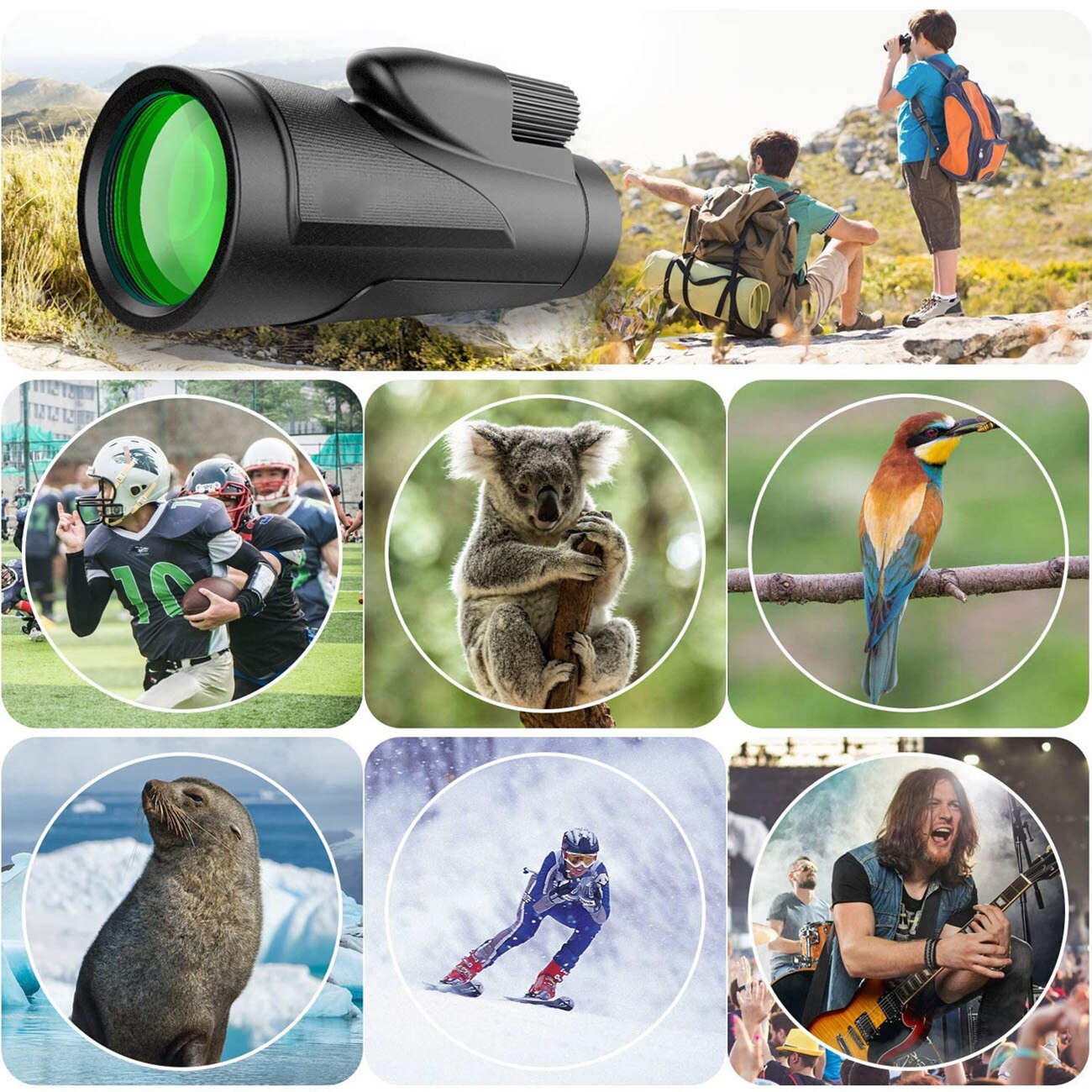 12X50 Monoculaire Telescoop High Definition Monoculaire Met Smartphone Houder & Statief Waterdichte Starscope Fmc BAK4 Prisma