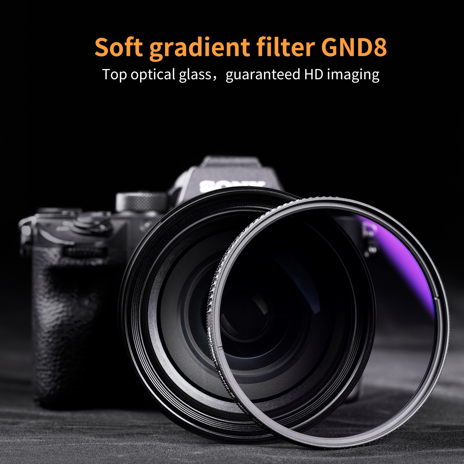 K &amp; F Concept Nona-X Hd Zachte GND8 ND8 Lens Filter Gradiënt Nd 49/52/55/58/62/67/72/77/82Mm Gradiënt Neutrale Dichtheid Camera Lens