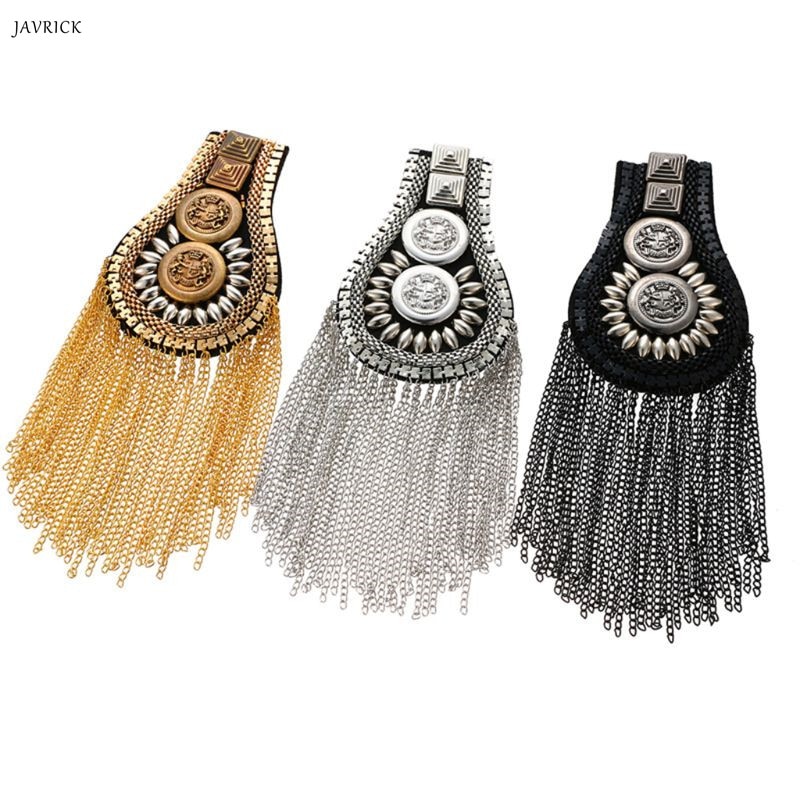 Shoulder Board Metal Tassel Vintage Chain Exquisite Catwalk Jewelry Decoration Handmade Crafts Ornaments