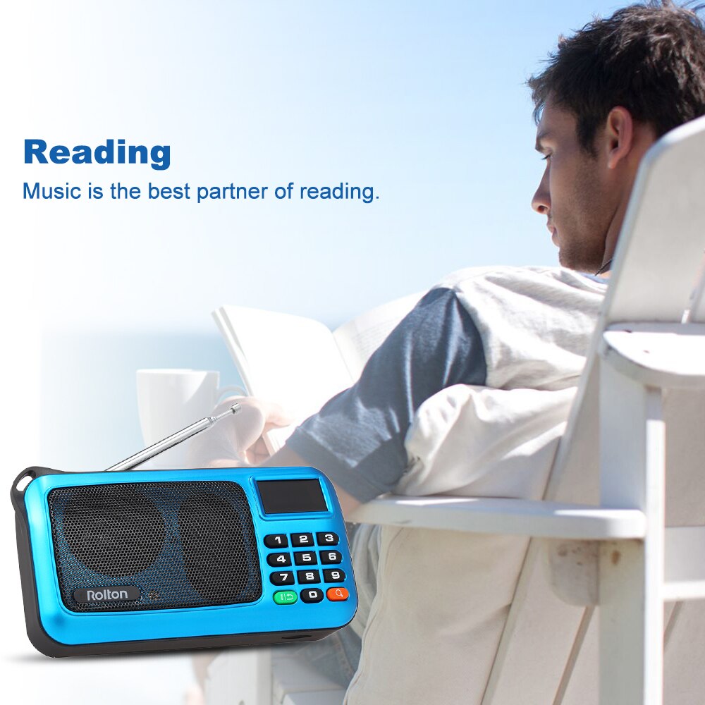 Rolton radio FM Digital Radio Portable USB Wired Computer Speaker HiFi Stereo Receiver radio Support TF Music Play