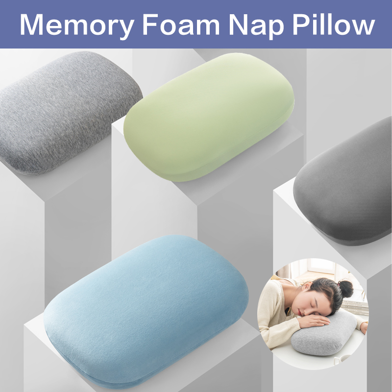 Almohada multifunción de espuma viscoelástica para el cuello, almohada de viaje suave de rebote lento para dormir, masaje de salud Cervical, almohadas para siesta