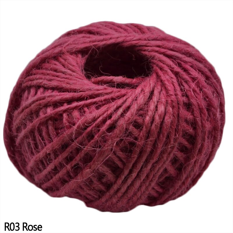 30 Meters Natural Burlap Hemp Rope Hessian Jute Cord for Wedding Party Wrapping Cords Thread DIY Scrapbooking Craft Decor: R03