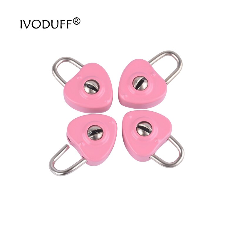 Metal lille hjertelås med nøgler, hjerte hængelås i rosa pink farve til dekoration