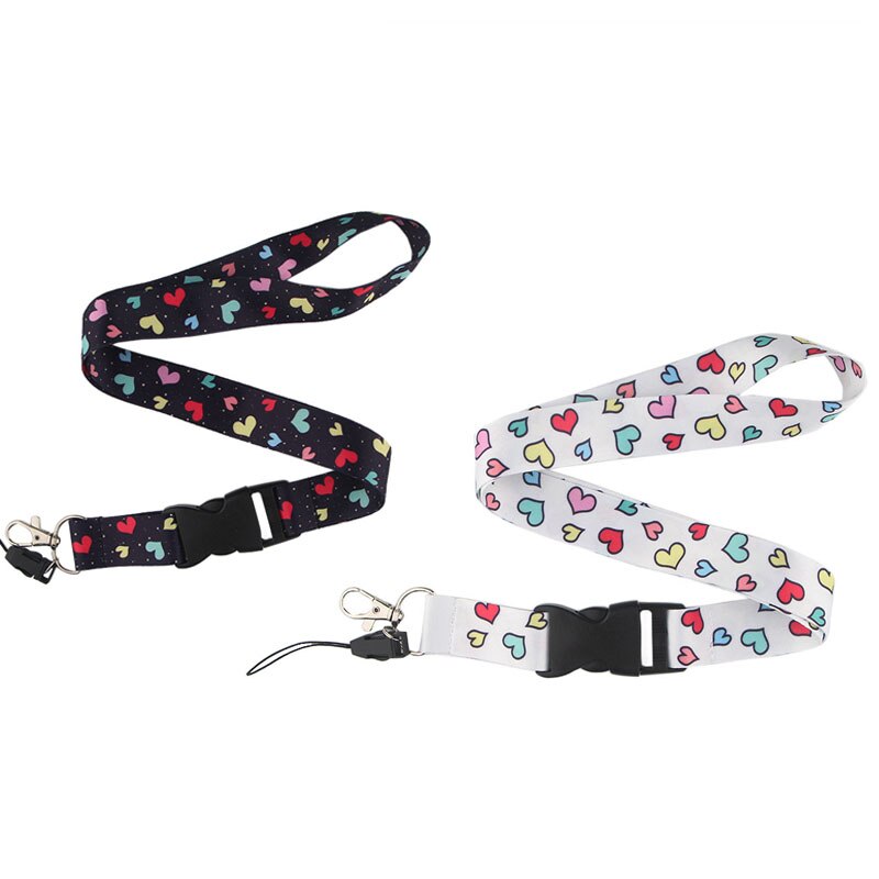 CA235 petit amour mignon longes pour porte-clés carte d'identité passe téléphone portable USB porte-Badge accrocher corde Lariat lanière 1 pièces