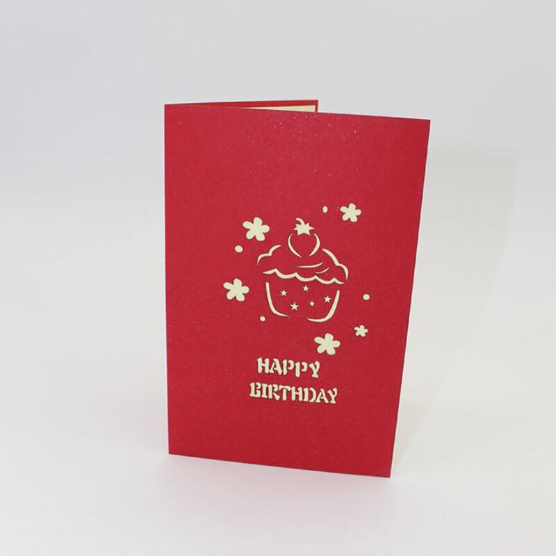 Carving Origami 3D Greeting Card Chinese Folk Characteristics Paper-cut Red Cover Animal Pattern Birthday Greeting Card