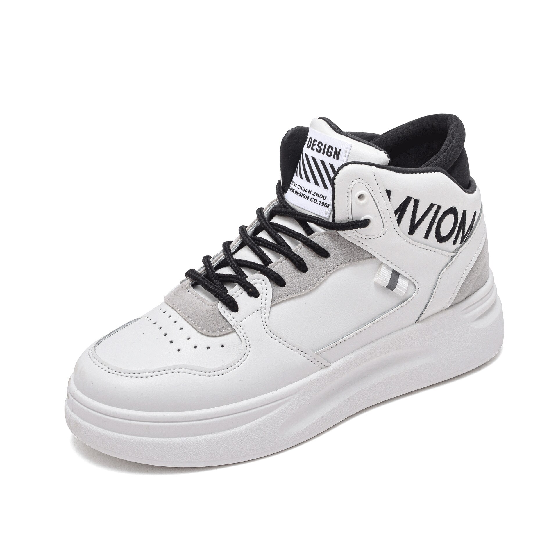 automne nouvelle haut de gamme chaussures pour femmes respirant antidérapant hip-hop blanc chaussures femmes décontracté tout-match à lacets chaussures