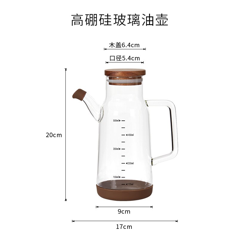 Cooking Oil Bottle Dispenser Storage Pourer Organizer Seasoning Oil Bottle Olive Wooden Lid Especieros Restaurant Gadgets OC50TL: Default Title