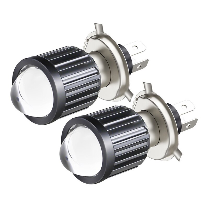 H6 BA20D H4 Led Motorfiets Koplamp Lampen Met Lens Scooter Mistlampen H4 Led Moto Lamp 6000K