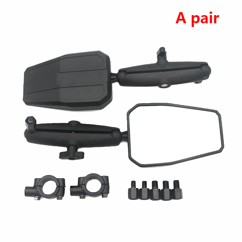 1 Pair/bag Adv Motorfiets Verstelbare Stuur Zijspiegel Offroad Cool Opvouwbare Achteruitkijkspiegel Zwart Motor Accessoires Cadeau