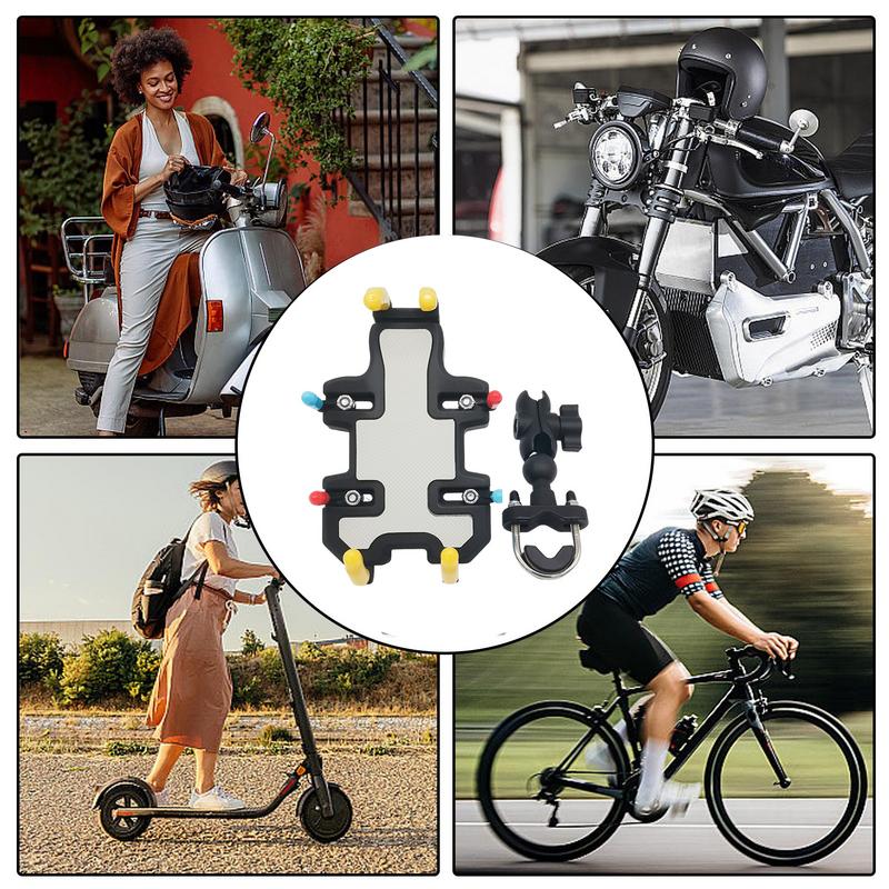 Phone Mount For Motorcycle Stable Shockproof Motorcycle Phone Mount Holder 360 Degree Rotatable Protective Multifunctional
