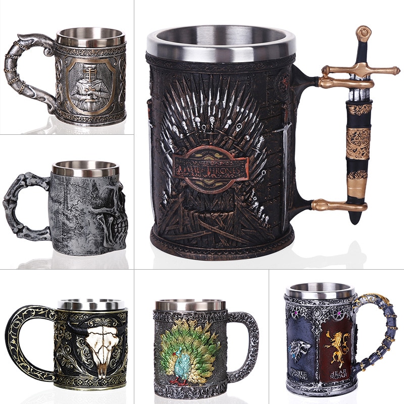 Middeleeuwse Tempeliers Crusader Knight Mok Pak Van Armor Ridder Van De Cross Bier Stein Tankard Koffie Cup WY71301