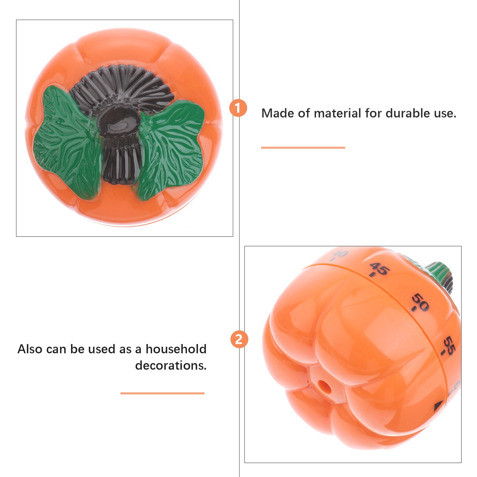 1pc Mechanical Timer Pumpkin Countdown Timer Cooking Time Manager for Hotel Shop