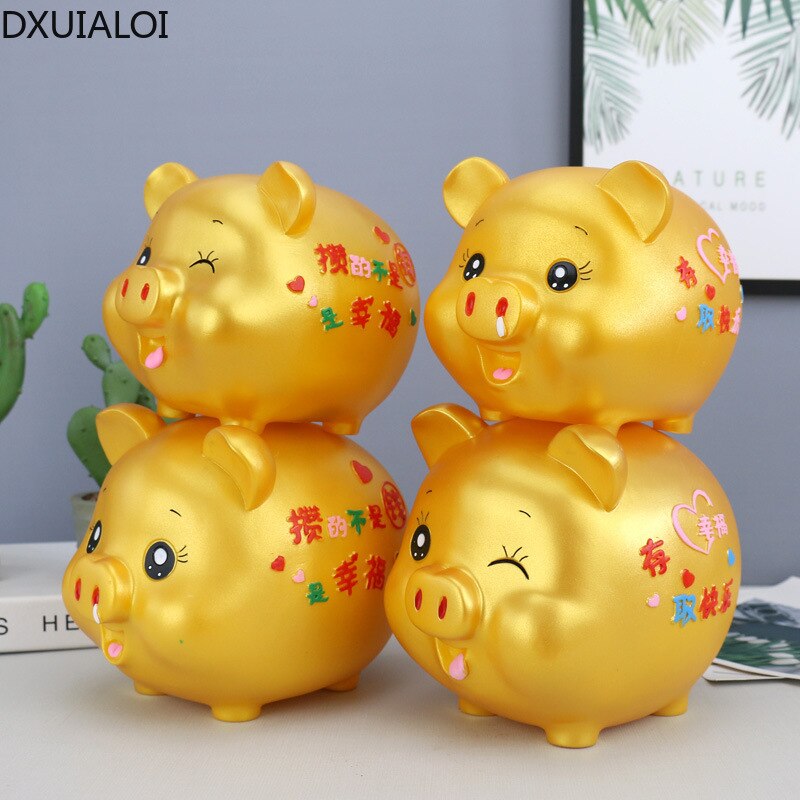 DXUIALOI Animal Golden Pig Piggy Bank Children&amp;#39;s Day Piggy Bank Home Bedroom Living Room Study Room Decoration