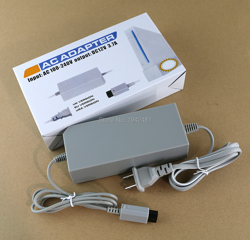 1pc us-netzadapter 100-240v 12v 3.7a universal-wandladegerät für wii-controller