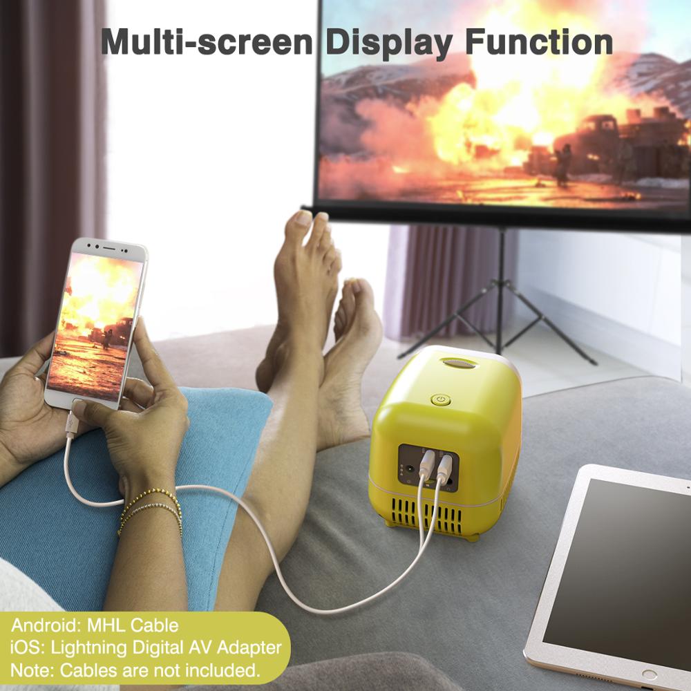 MINI projecteur L1 USB LED projecteur vidéo pour 1080P Home cinéma HDMI USB lecteur multimédia haut de gamme enfant beanner