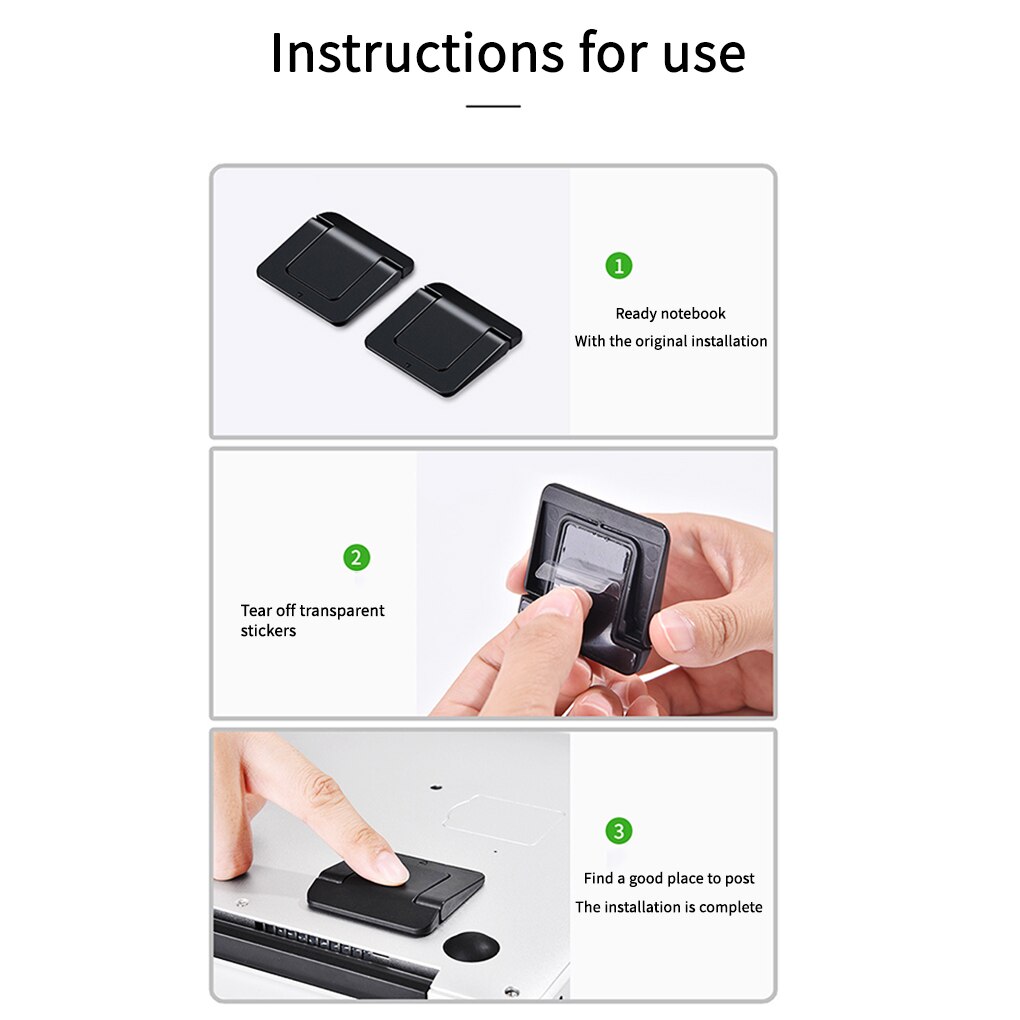 1Pair Mini Portable Invisible Laptop Holder Adjustable Cooling Stand Foldable Multifunctional Holder for Laptop Notebook