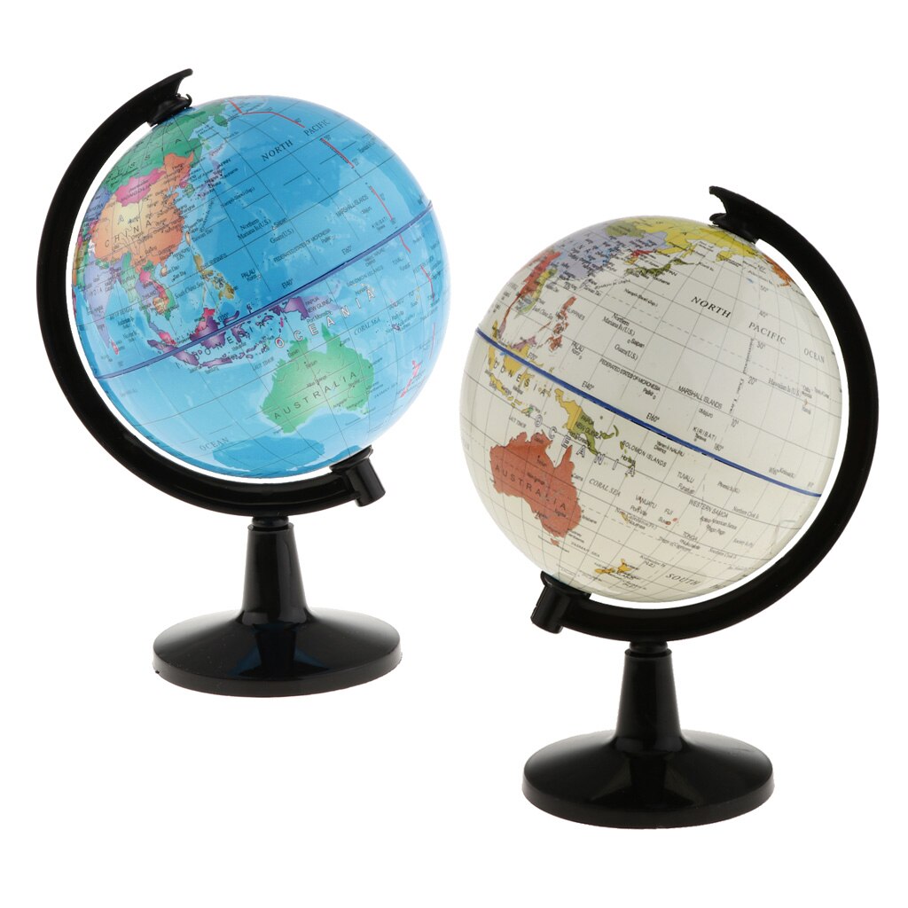 2Pcs World Globe Spinning Interactive Learning Model For Kids