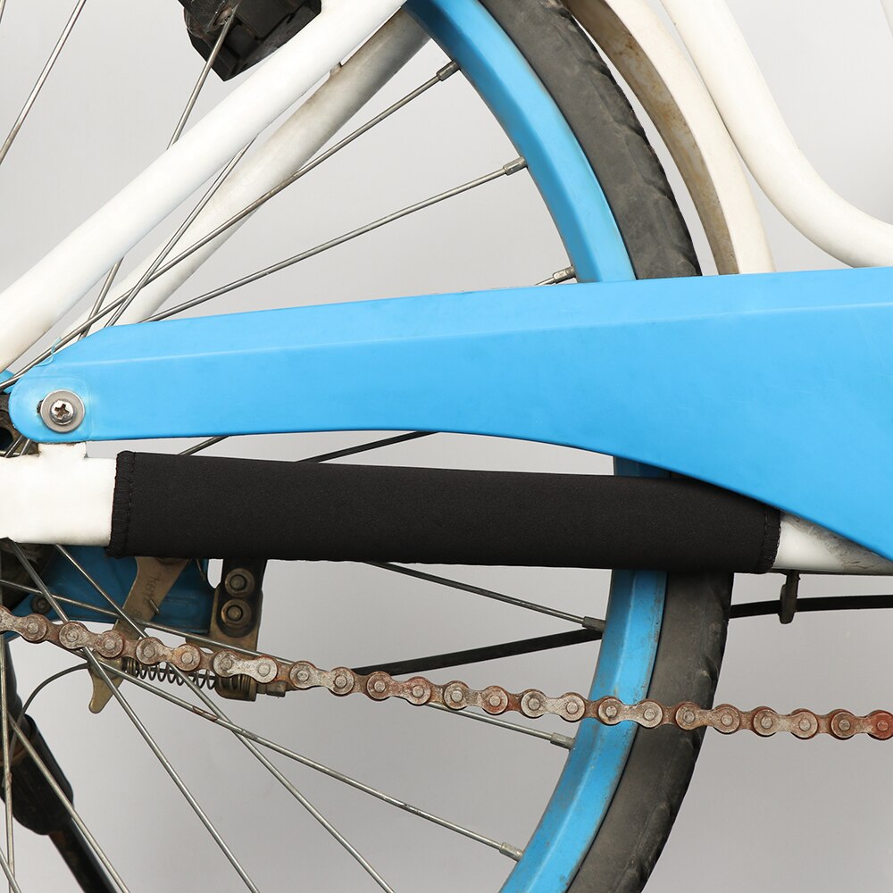 Bicicleta nueva, Protector de cadena de bicicleta, protección de neopreno negra, accesorios para ciclismo, evita rozaduras