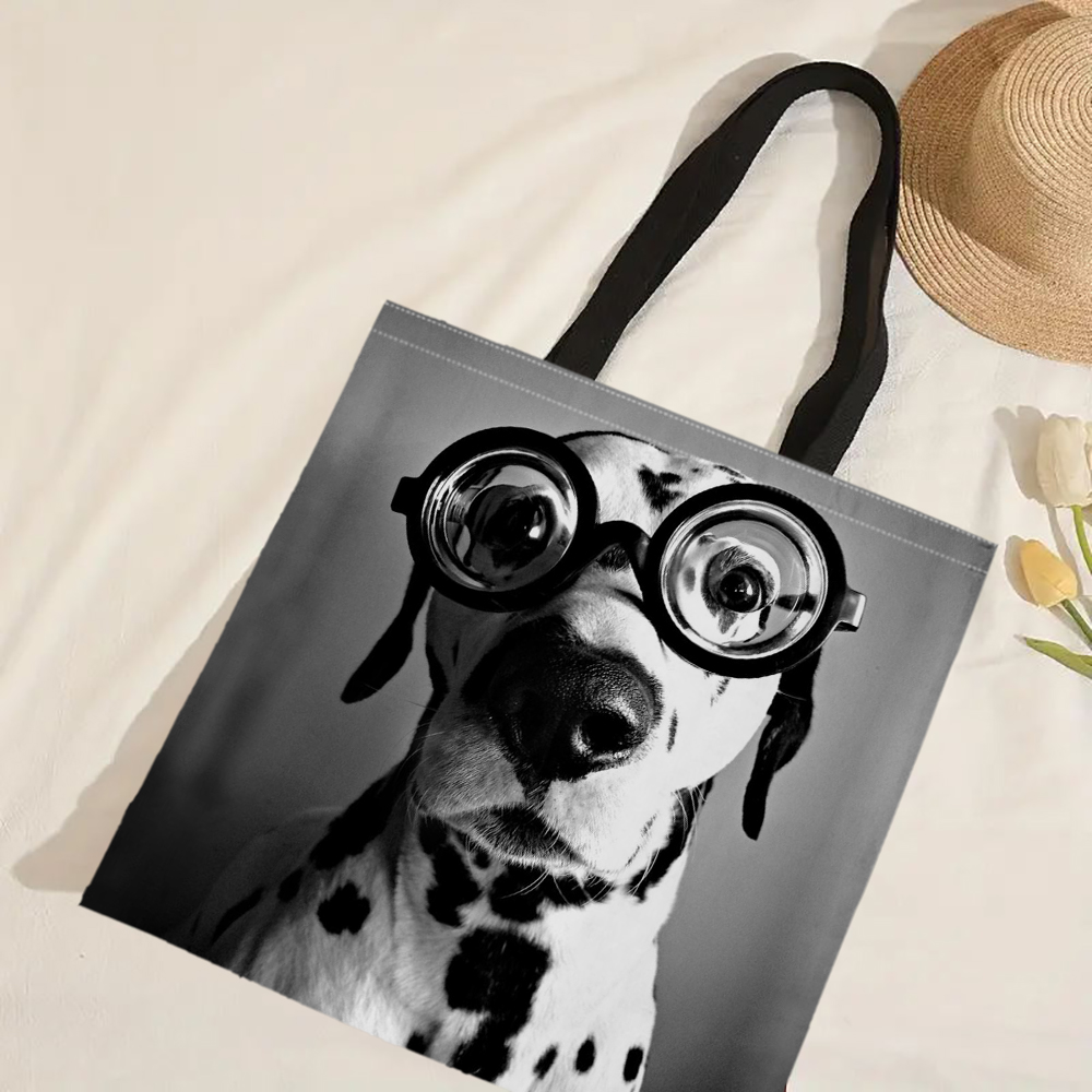 Czarno-biała geometryczna torba z grubej bawełny Damskie torby lniane Ekologiczne torby na zakupy wielokrotnego użytku Podróżna plaża Przydatna torba na ramię: kamuflaż