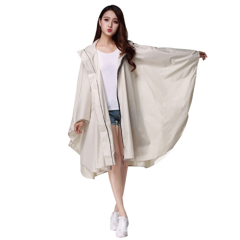 Black trench Coat Style Hooded Women men unisex Raincoat Outdoor Rain Poncho Waterproof Rain Coat 3 Colors Rainwear