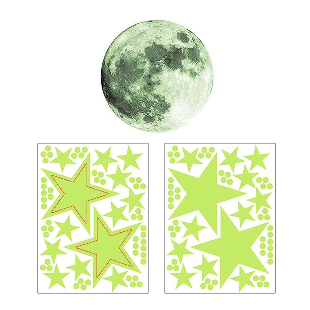 Planet Star Lichtgevende Muurstickers Decoratieve Muur Sticker Voor Kinderen Kamer: Default Title