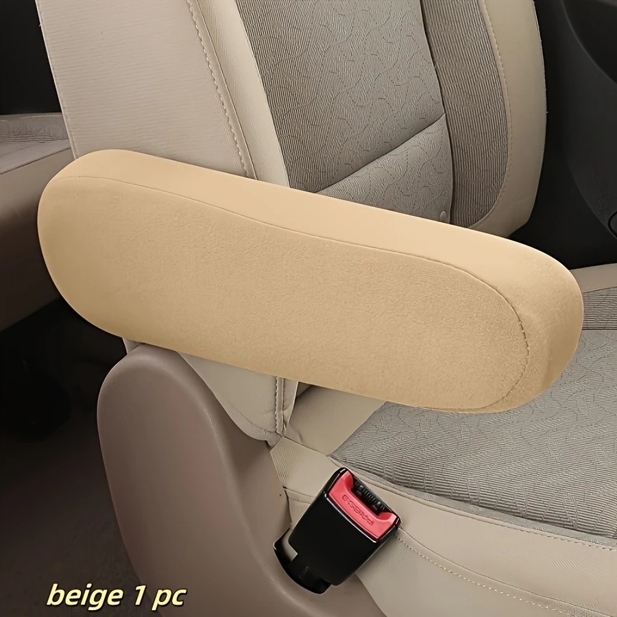 1PC Car armrest cover universal truck small armrest cover cloth easy to clean interior modification truck supplies protection: WHITE