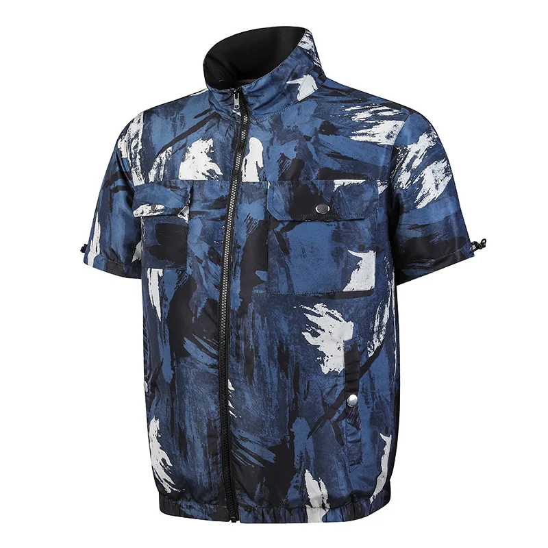 Sommer Kühle Fan Weste Frauen männer Eis Weste Camping Ladung Klimaanlage Kleidung Kühlung Weste Wandern Klettern Arbeit Jacke: XL / Gold