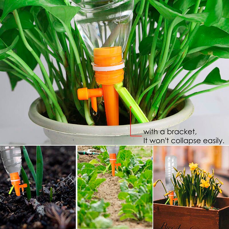 Sistema de riego por goteo automático con punta de riego, para plantas, flores, botellas, 2-12 Uds.