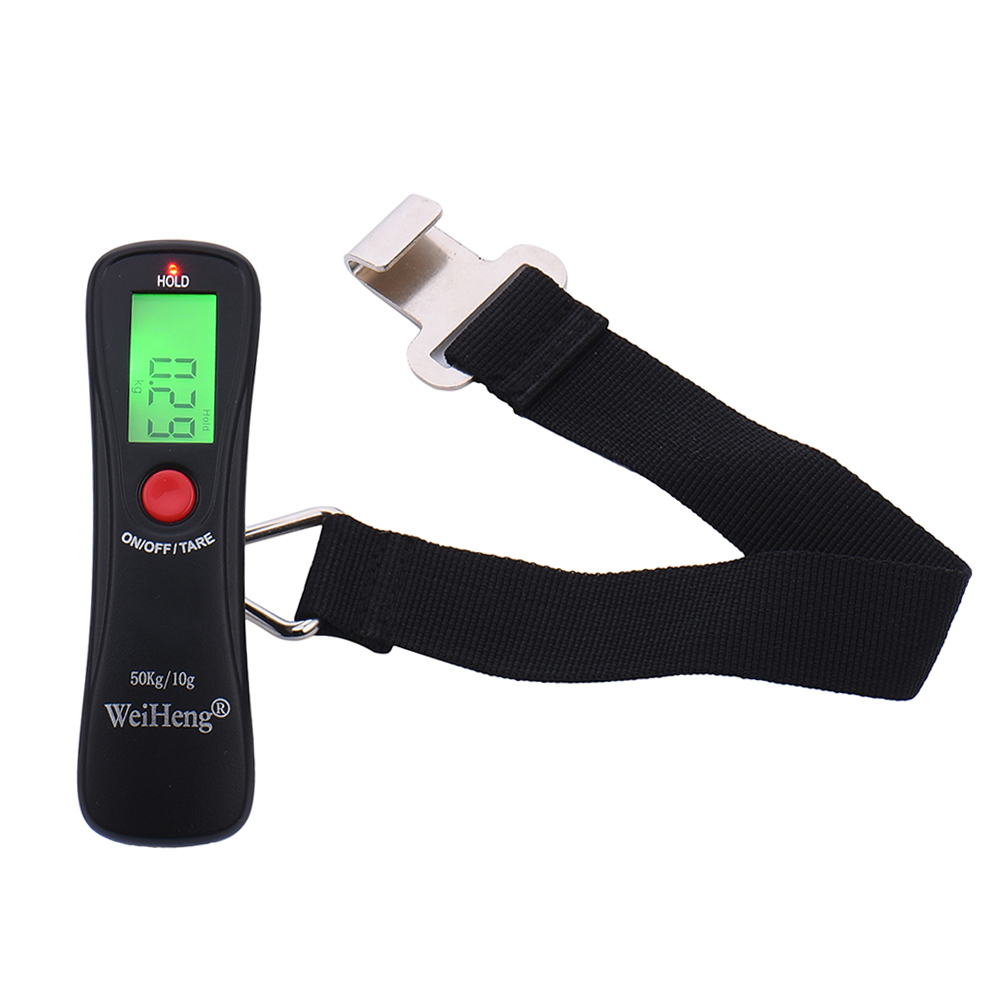 Useful Portable 50Kg LCD Display Digital Hanging Scales Electronic Weight Fishing Hook Scale Black Kitchen Scales