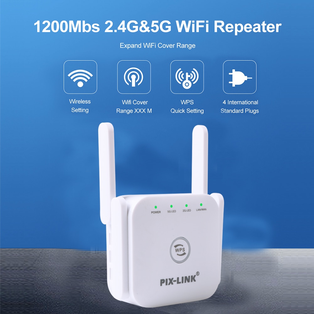 2.4G/5G Wifi Repeater Wifi Extender 1200M Wifi Versterker Draadloze Lange Afstand Wifi Booster Wi-fi Repeater signaal Wifi Extender