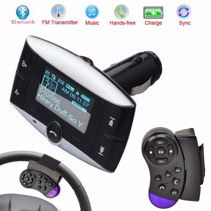 CARPRIE 1.5 'LCD Auto Kit MP3 Speler Bluetooth Fm-zender Modulator SD MMC USB Remote M #0523